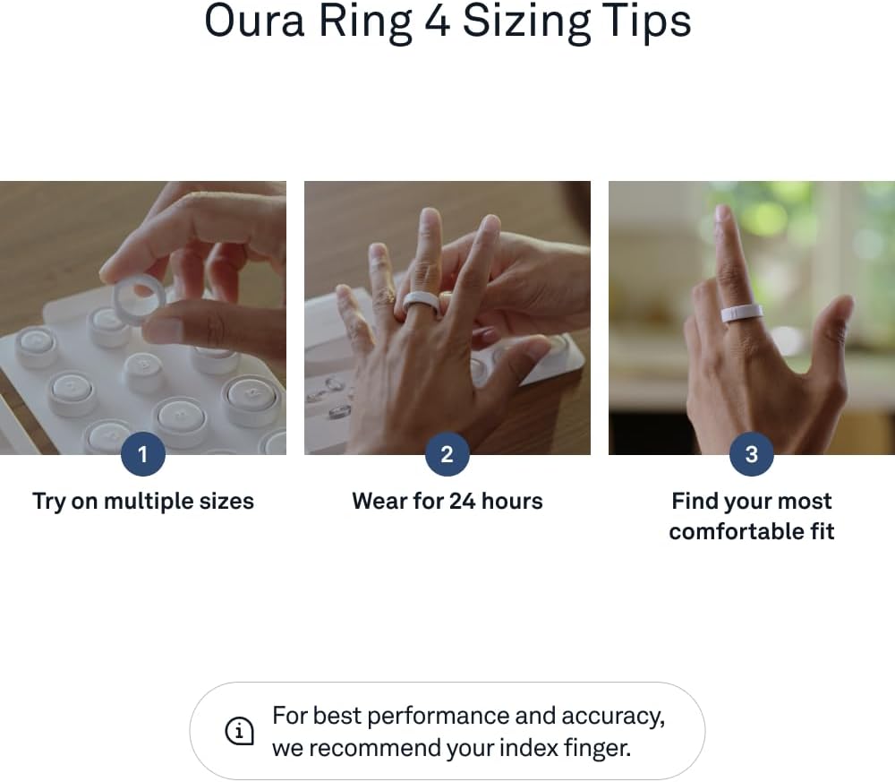 Oura Ring 4 - Silver - Size 8 - Size Before You Buy