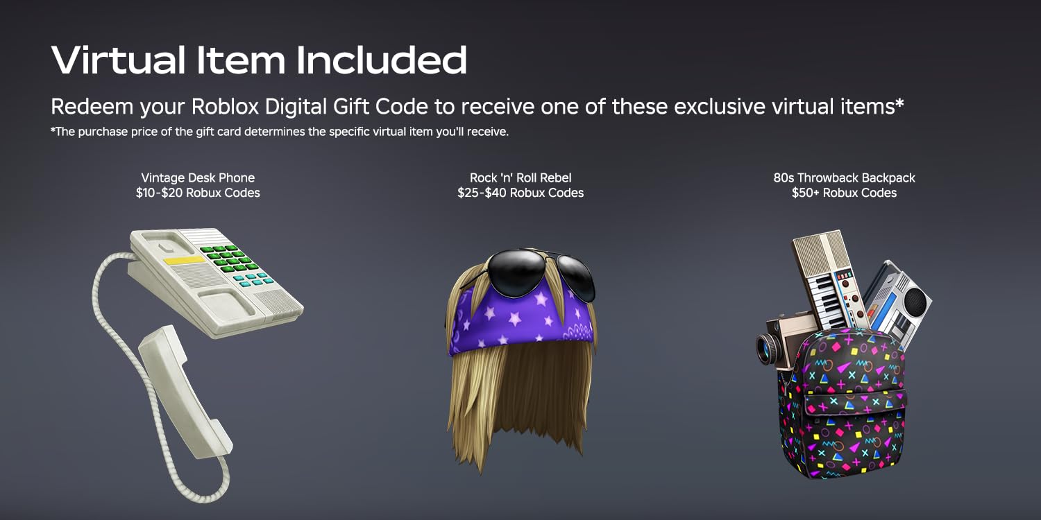 Roblox Digital Gift Card - 2,500 Robux [Includes Exclusive Virtual Item] [Digital Code]