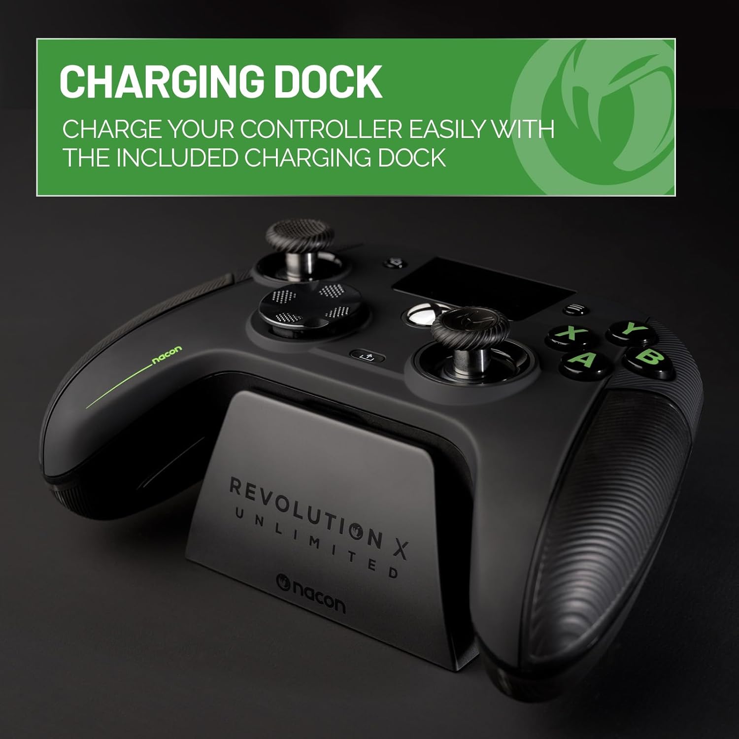 NACON Revolution X Unlimited Advanced Precision Controller Officially Licensed for Xbox Series X | S, Xbox One, Windows 10/11 PC & Android - Wired and Wireless - Charging Station