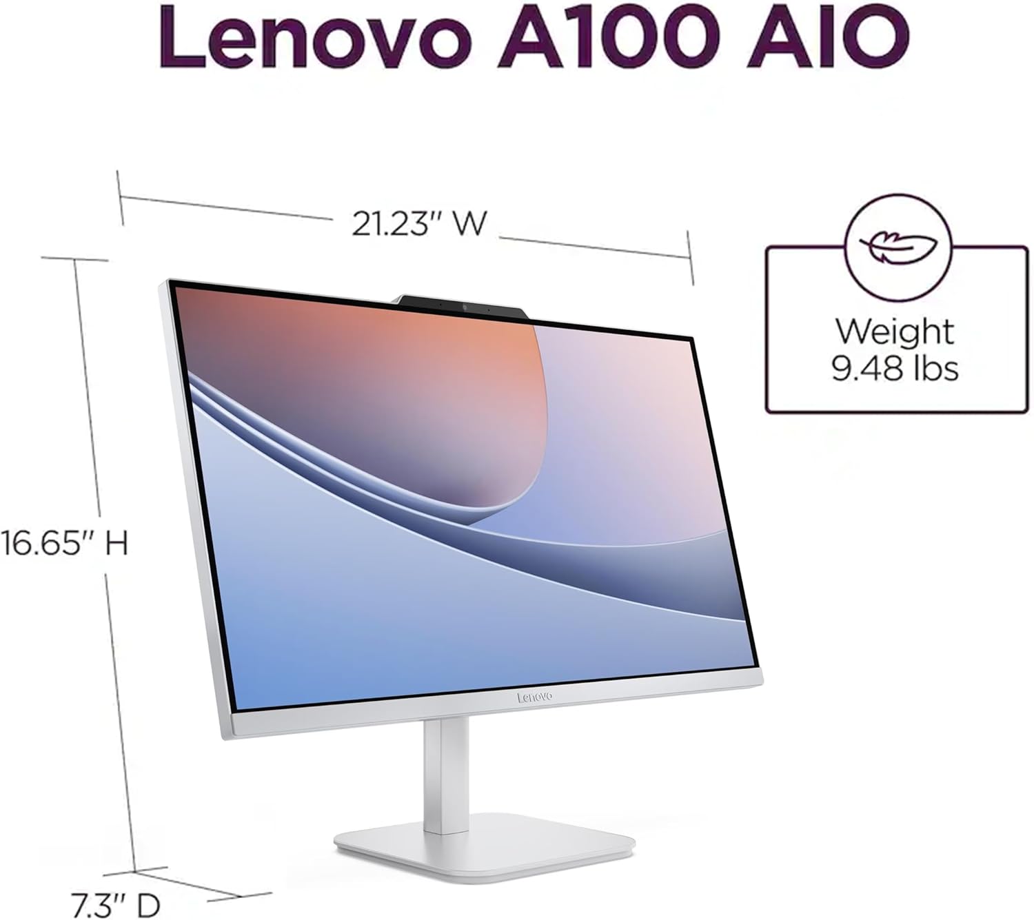 Lenovo 24" FHD All-in-One Desktop Computer for Home & Office, Intel Processor, 16GB RAM, 500GB External + 128GB PCIe, HDMI, Bluetooth 5.2, Business AIO, Vent-Hear, Wireless Keyboard & Mouse, Win 11