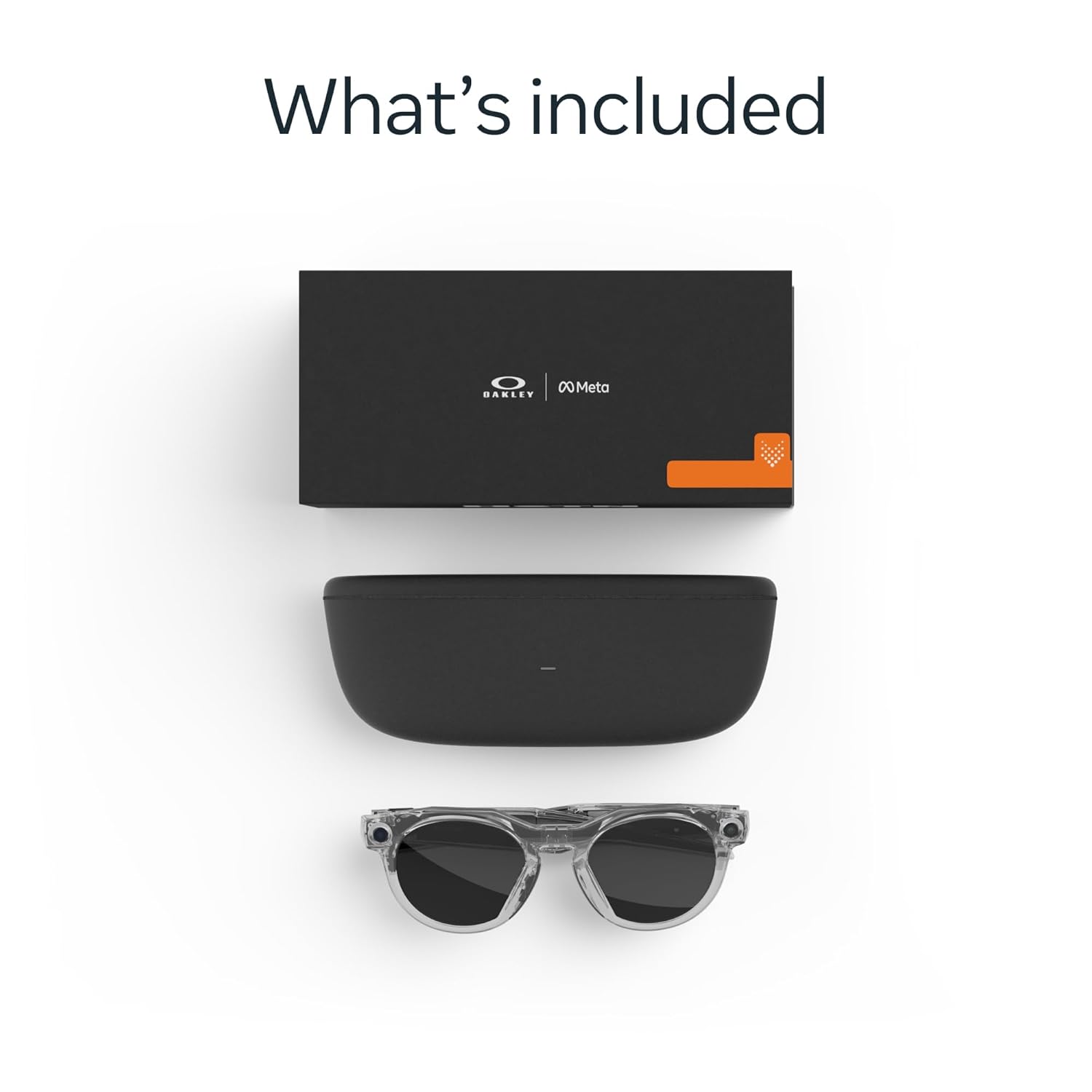 Oakley Meta HSTN, Clear | Smart AI Glasses for Men, Women — Performance for Sports, Athletes — Camera, Audio, Video — 8 Hour Battery — 3K HD Resolution — Clear to Grey Transitions® Lenses