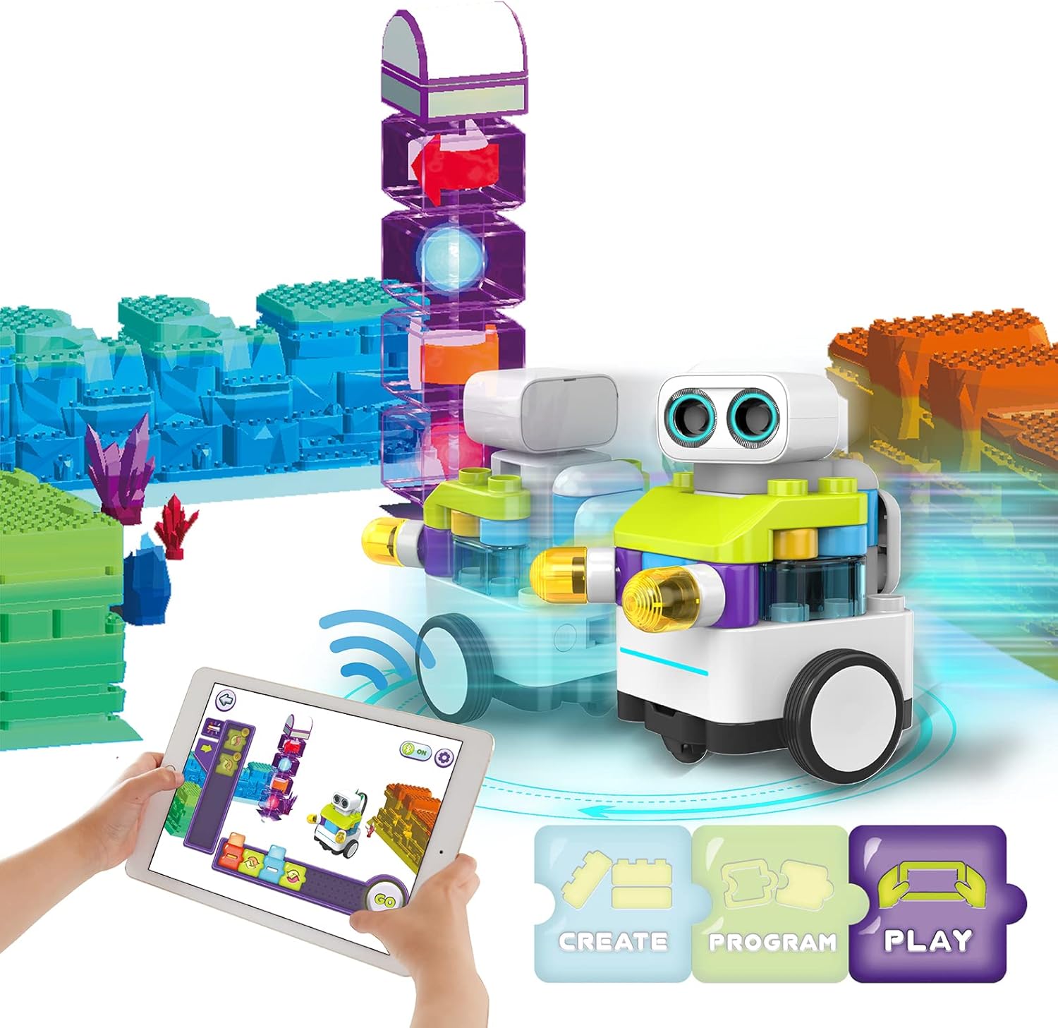 BOTZEES Classic Plus Coding Robots for Kids, Remote Control Robot, 8 in 1 AR STEM Toys for 4+ Years Old Kids (APP Based, iOS, Android and Kindle Fire Compatible)