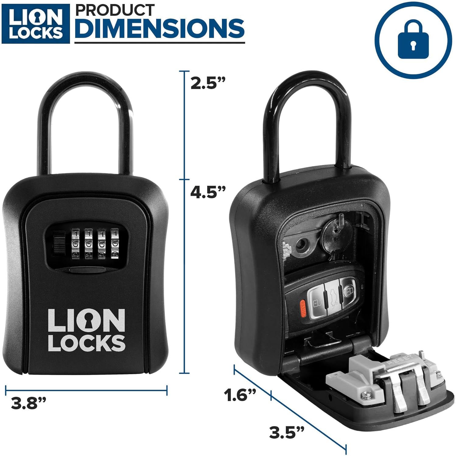 Key Lock Box for Keys with Code (24 Pack) 4 Digit Combination Lockbox for Keys Outdoor