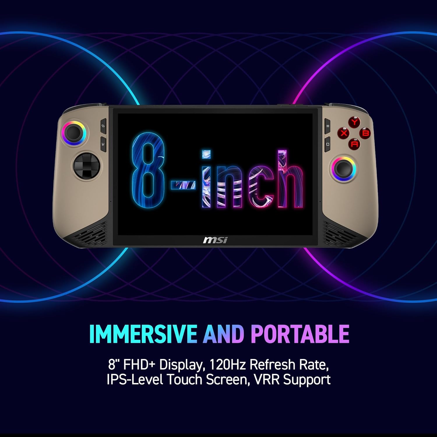 msi Claw PC Gaming Handheld: Intel Ultra 7-258V, 8" FHD 120Hz Display, 32GB LPDDR5, 1TB NVMe SSD, MicroSD Card Reader, Thunderbolt 4, Win 11 Home: Black 8 AI+ A2VM-001US