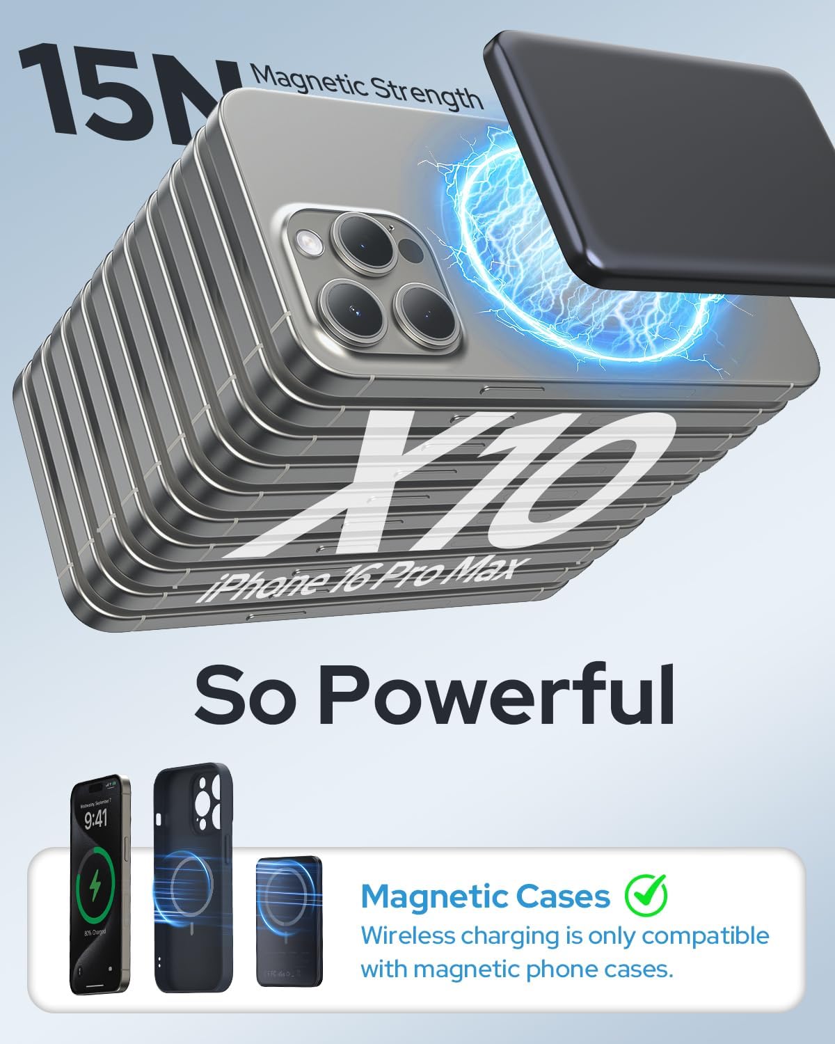 for Magsafe Portable Charger,5000mAh Slim Wireless Magnetic Power Bank with USB C Charging,Travel Essential for Magsafe Battery Pack Compatible with iPhone 17/16/15/14/13/12 Series,Graphite Gray