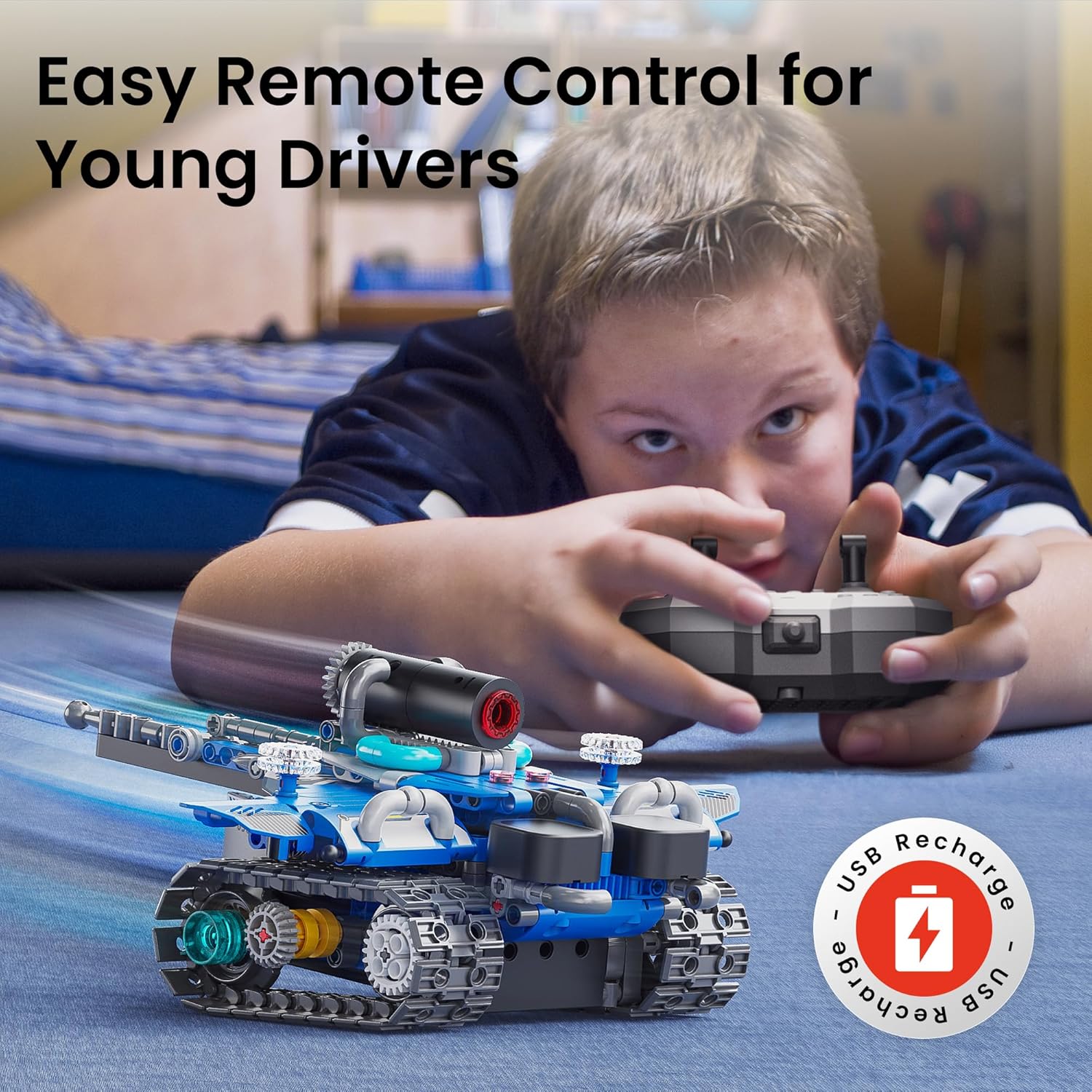 Sillbird STEM Robot Building Kit with Remote Control Gifts for Boys Ages 8-14