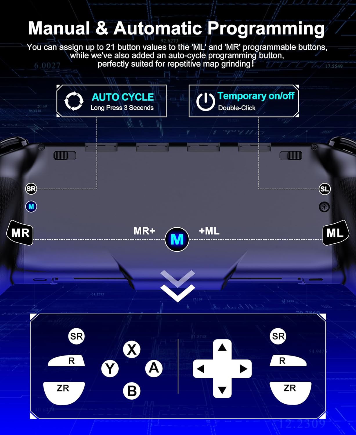 Gammeefy Switch Controllers Compatible with Nintendo Switch/Switch OLED