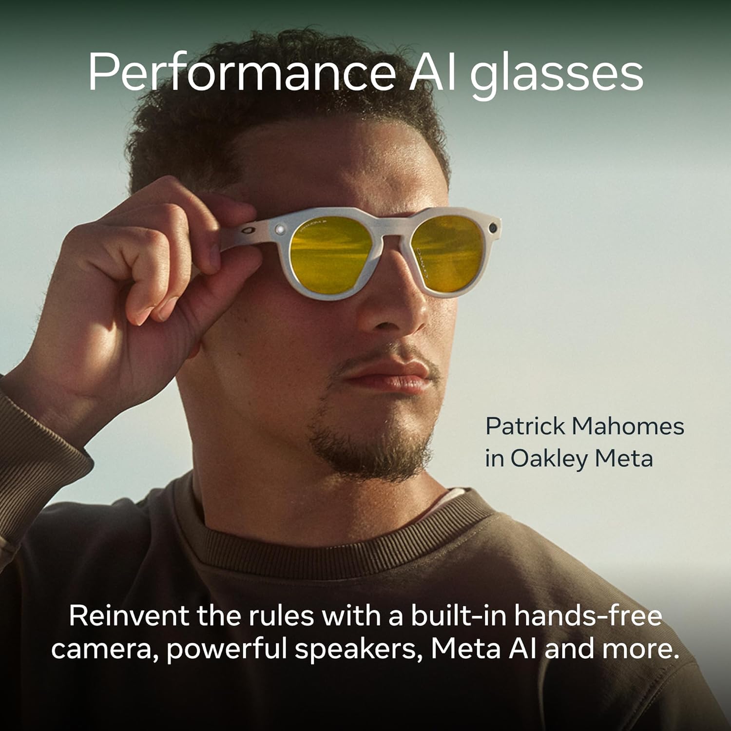 Oakley Meta HSTN, Clear | Smart AI Glasses for Men, Women