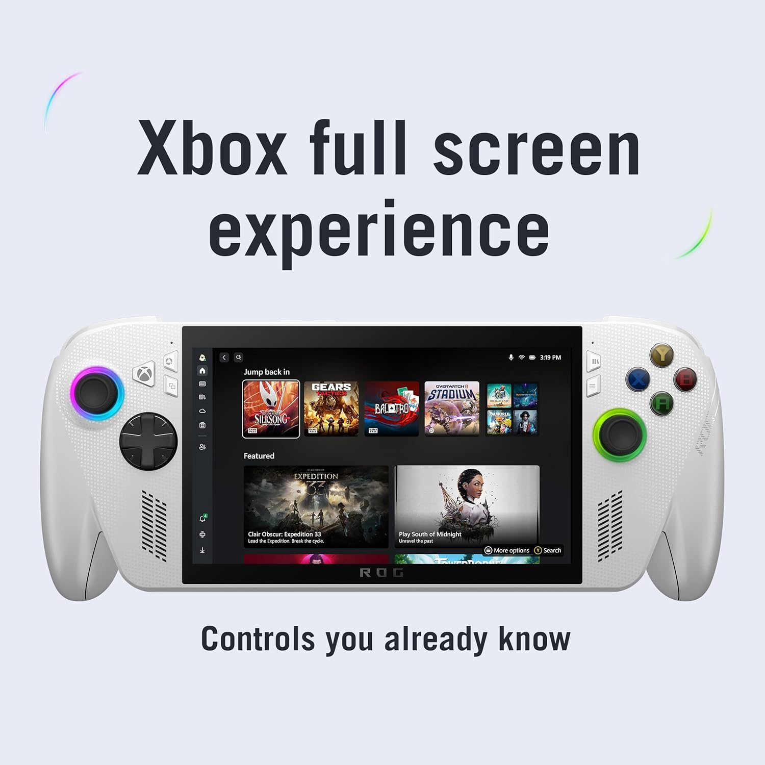 ASUS ROG Xbox Ally – 7” 1080p 120Hz Touchscreen Gaming Handheld, 3-month Xbox Game Pass Premium included, AMD Ryzen Z2 A, 16GB RAM, 512GB SSD, White