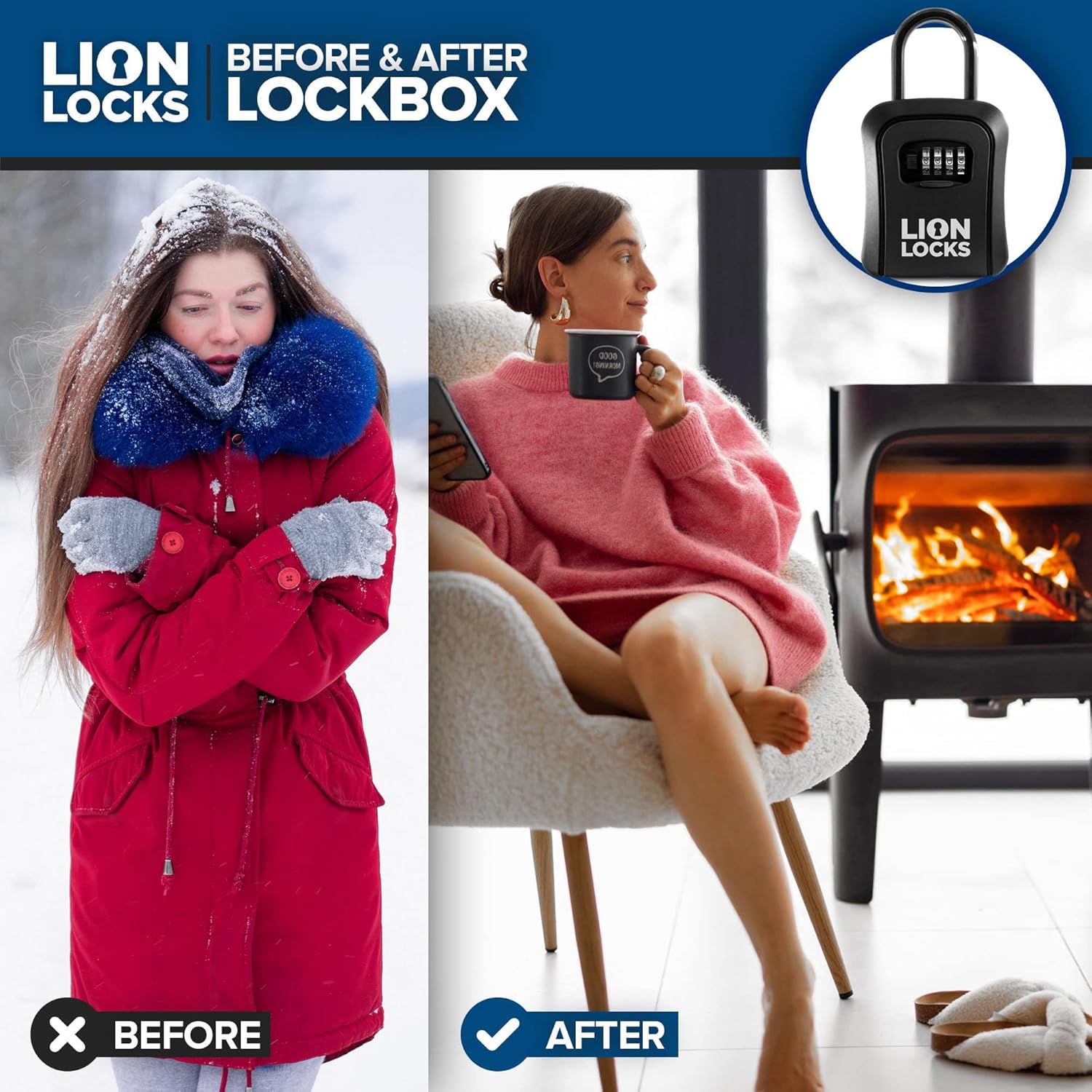 Key Lock Box for Keys with Code (24 Pack) 4 Digit Combination Lockbox for Keys Outdoor