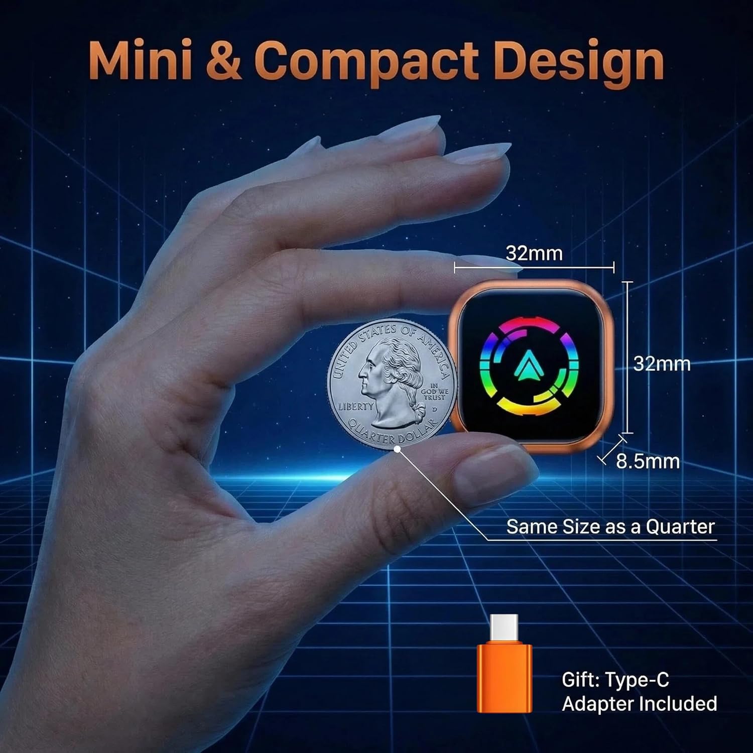 2-in-1 Wireless CarPlay Adapter for iPhone & Android Auto, Converts Wired to Wireless CarPlay in 5 Sec, Plug & Play No App Needed, Auto-Reconnect, Mini Dongle for 1000+ Cars iOS 10+ Android 11+