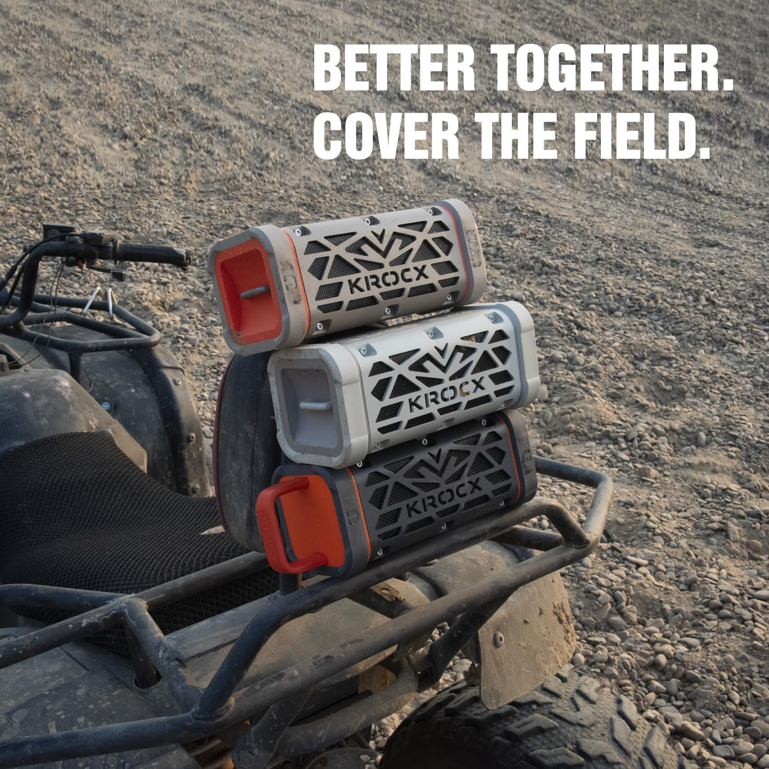 TRAVOR All-Aluminum Magnetic Portable Speaker, Outdoor Wireless BT Speakers with Rugged Metal Body, 45W, IP68 Waterproof Speaker, 25H Playtime for Golf Cart, Camping, Beach, Meteorite Gray