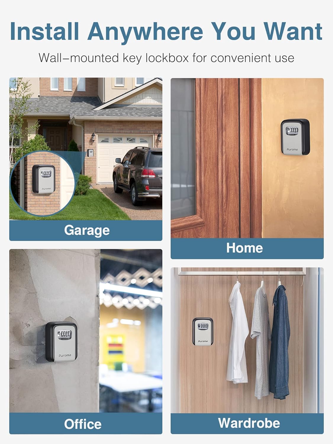 Puroma Security Key Lock Box