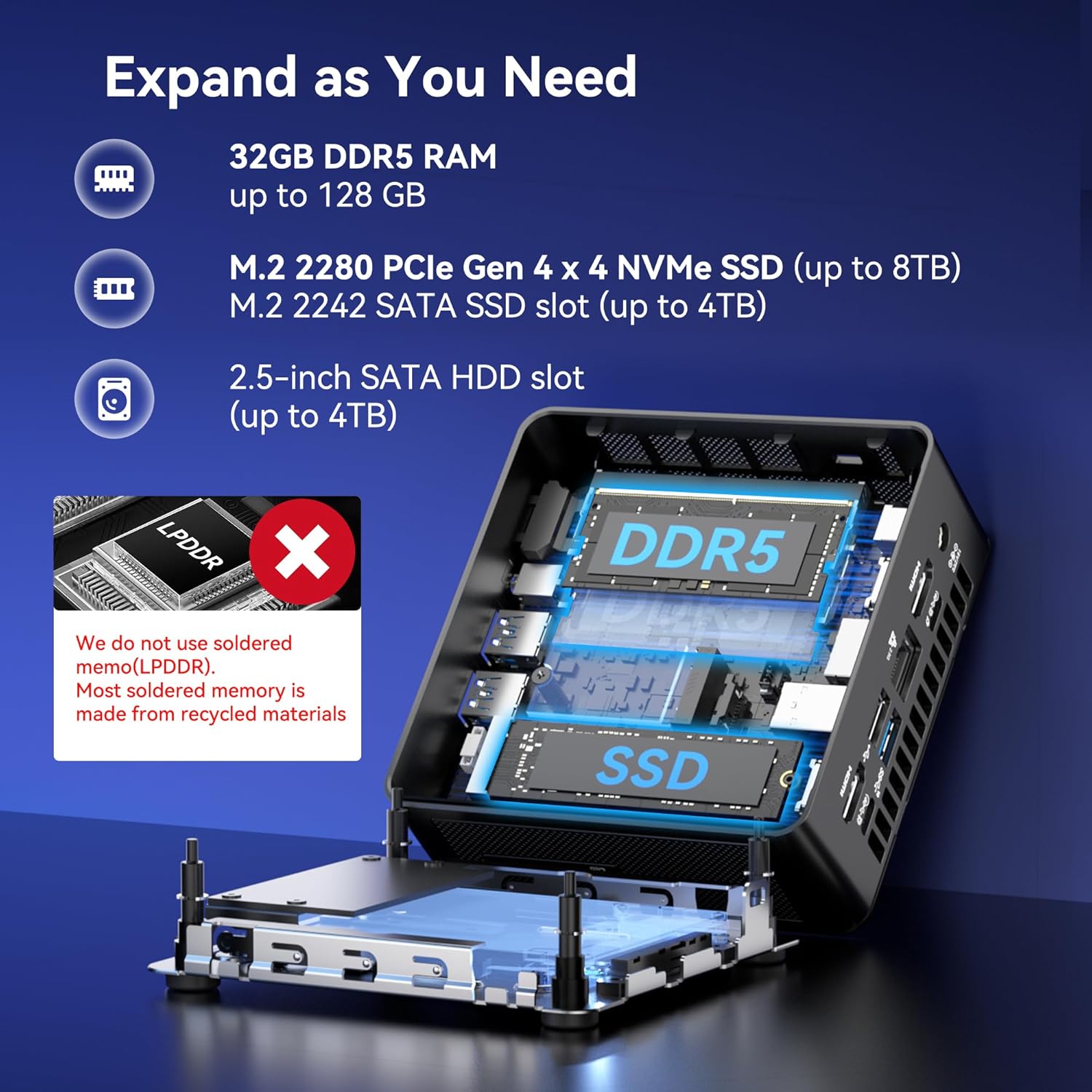 GEEKOM IT15, The Most Powerful AI Mini PC with Intel Ultra 9 285H(15th Gen) 99 Tops | 32GB DDR5, 2TB SSD | Arc 140T GPU | WiFi 7, 8K Quad Display, Win11 Pro, Video Editing, Coding, and Multitasking