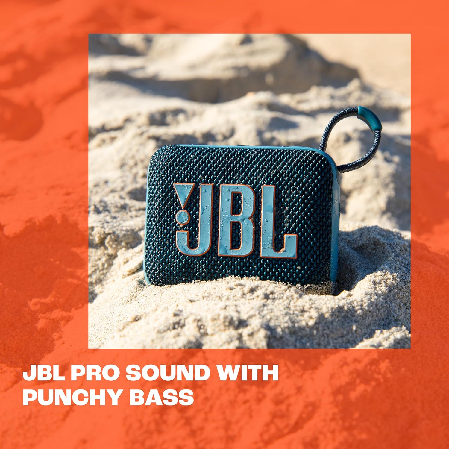 JBL Go 4 - Ultra-Portable, Waterproof and Dustproof Bluetooth Speaker, Big JBL Pro Sound with Punchy bass, 7-Hour Built-in Battery, Made in Part with Recycled Materials (Red)